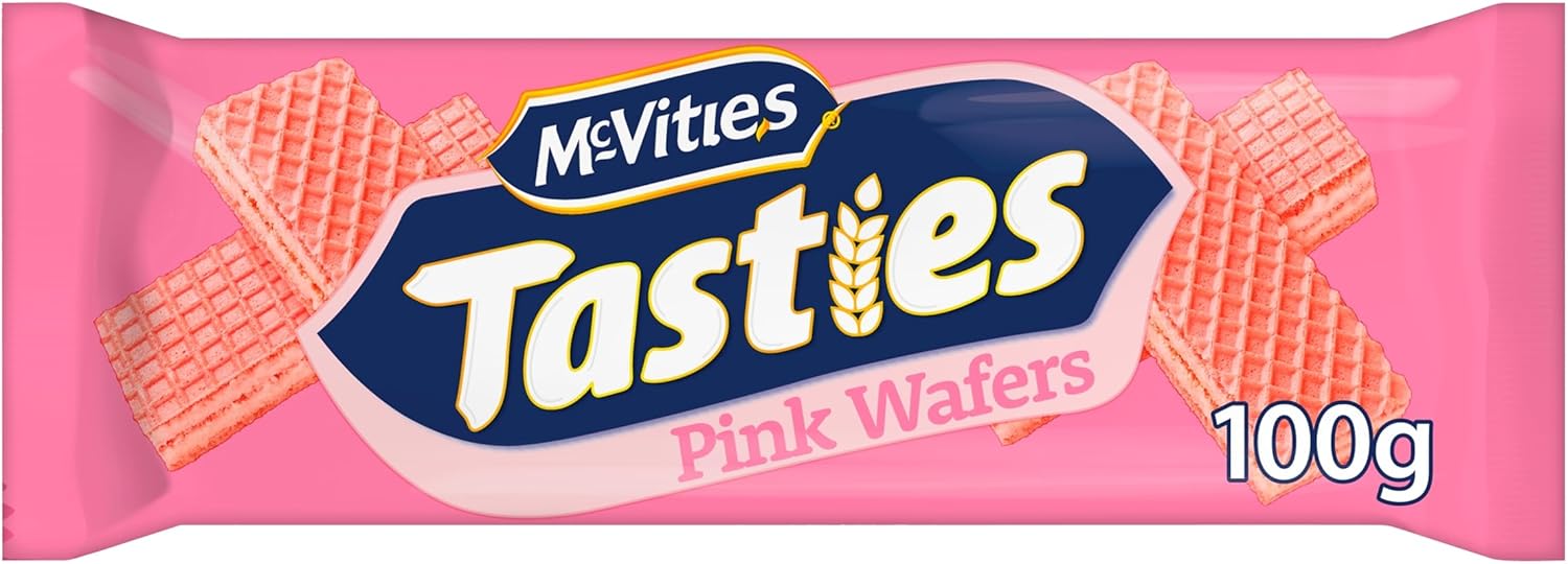 McVitie's Tasties Pink Wafer Biscuits, 100 g (Pack of 1)