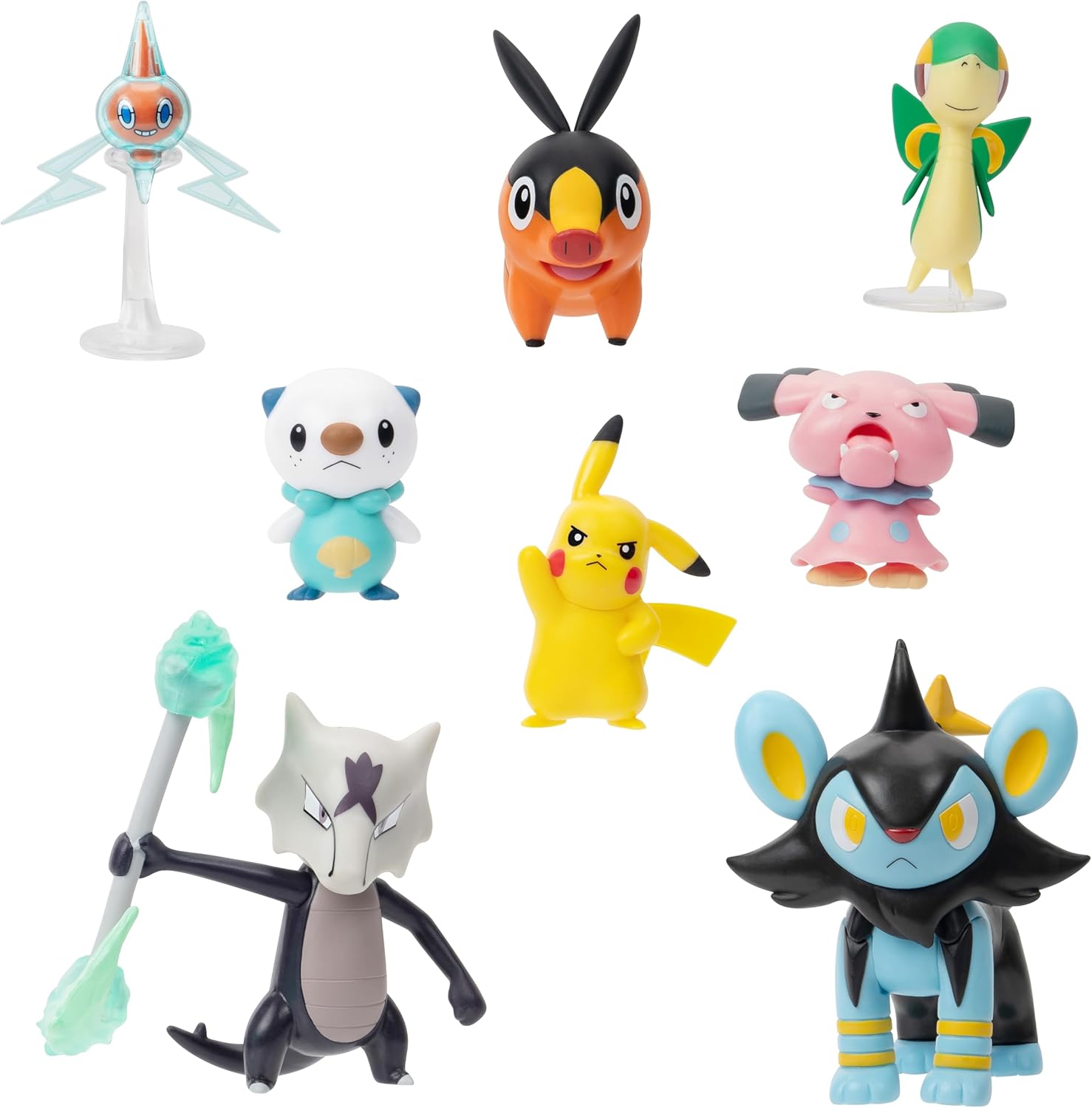 Pokemon Battle Figure 8 Pack - Six 2-Inch and Two 3-Inch Battle Figures Including Pikachu