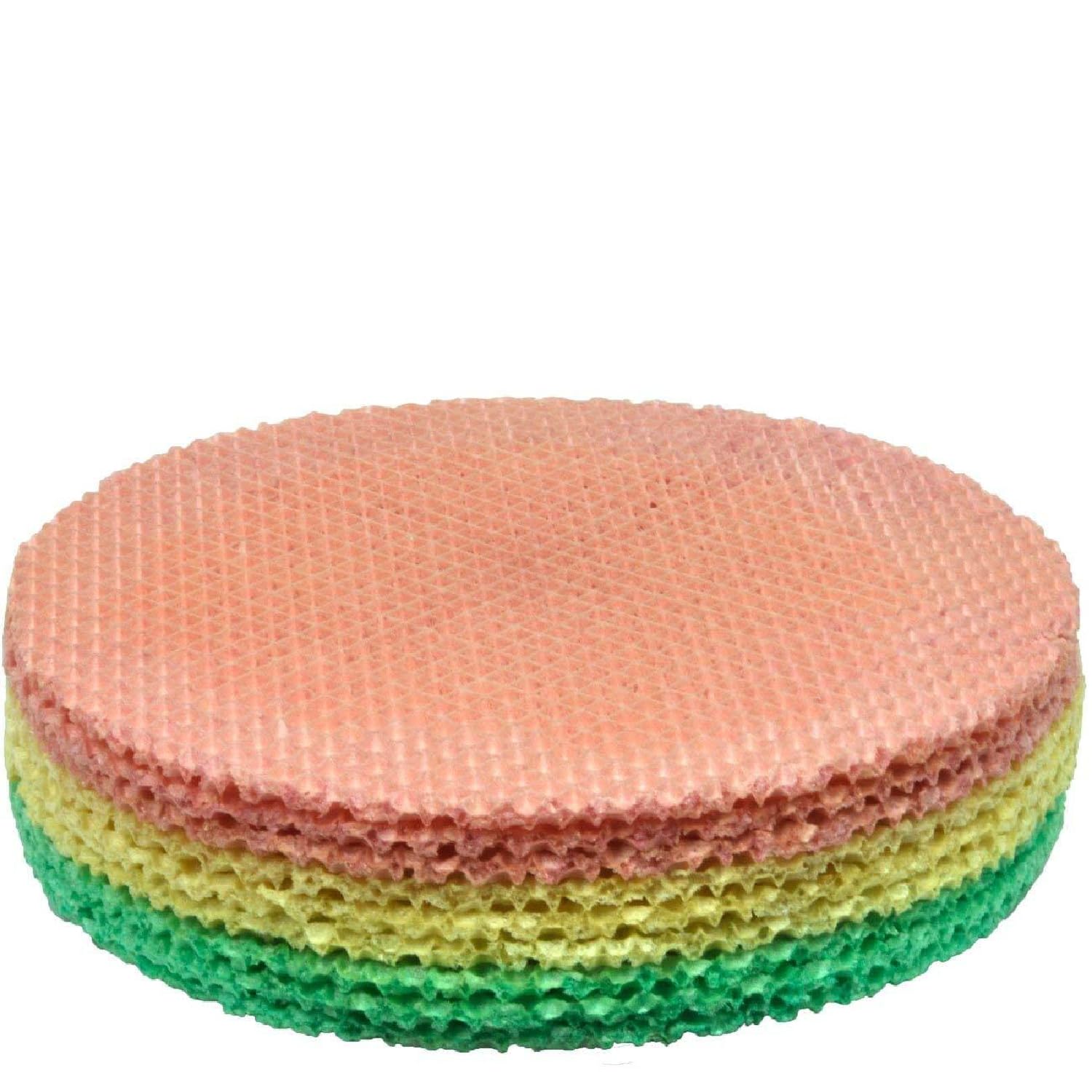 Wafer Sheets Pack of Nine Round Tort Wafers Green White Pink 3.2oz (90g) (Pack of 2)