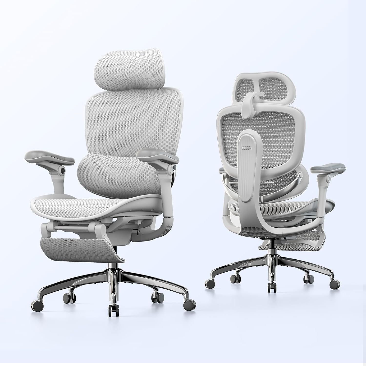 SIHOO Doro C300 V2 Ergonomic Office Chair with Footrest, Mesh Desk Chair 8D Armrests, Rotating Lumbar Support, 3D Headrest, Recline, Breathable Computer Chair Home Office Long Hours Sitting