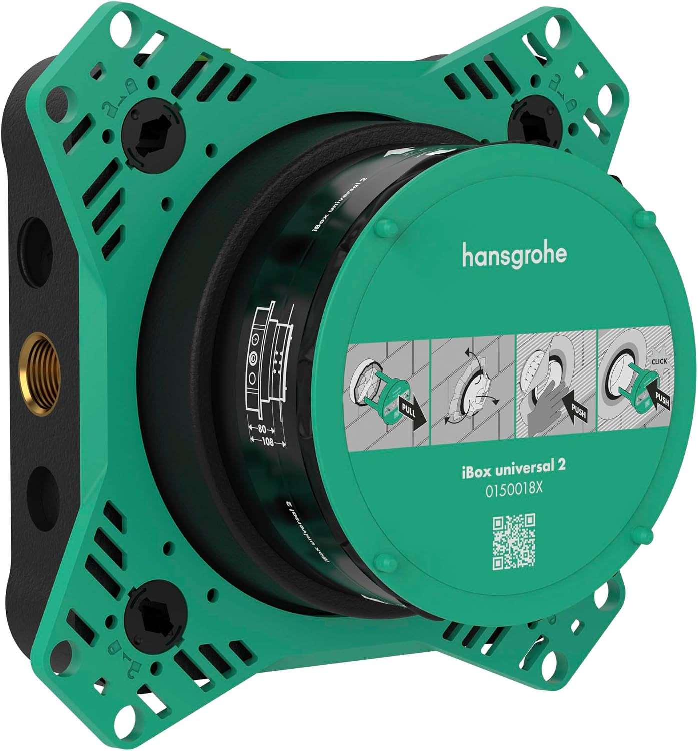hansgrohe iBox universal 2 - basic set for hansgrohe shower, bath and prefabricated thermostat sets (concealed installation) from 2023 onwoards, 1500180