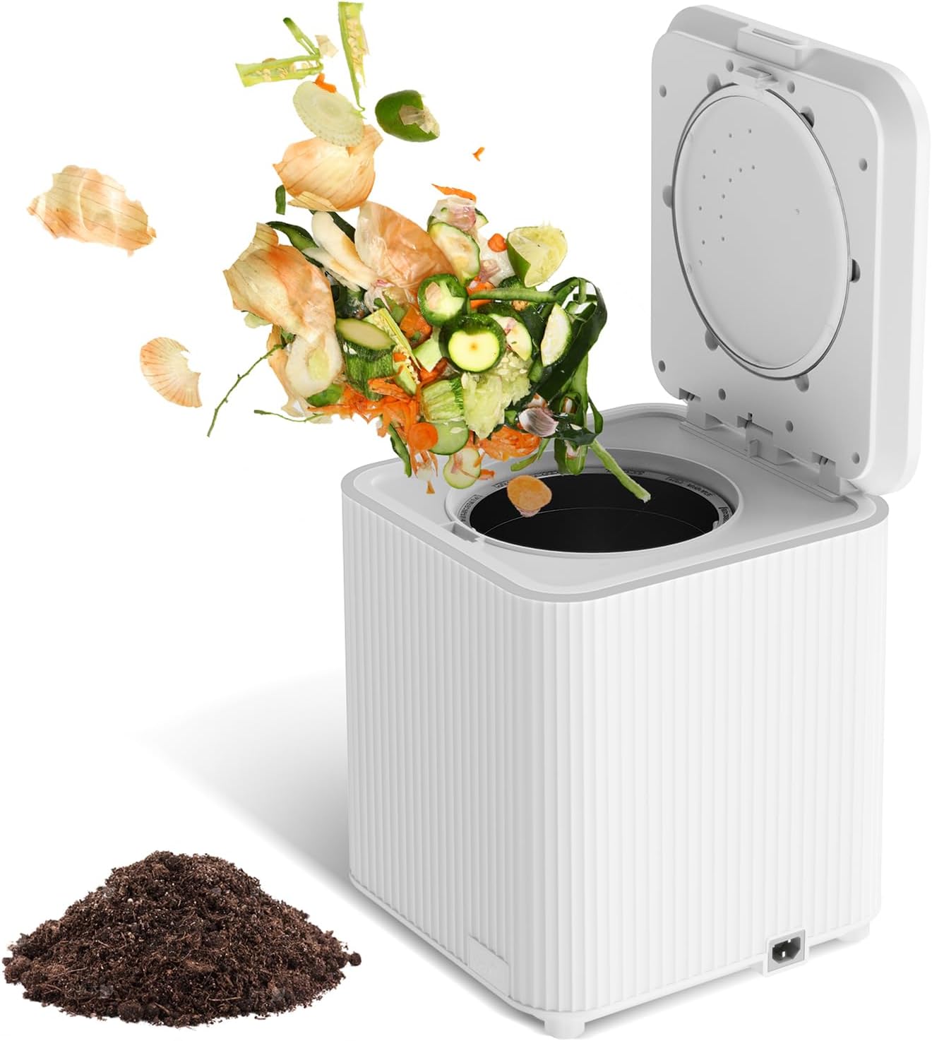 Electric Composter,3.5L Odourless Indoor Compost Bin for Food Waste Disposal,Compost Bins for Kitchen,Garden