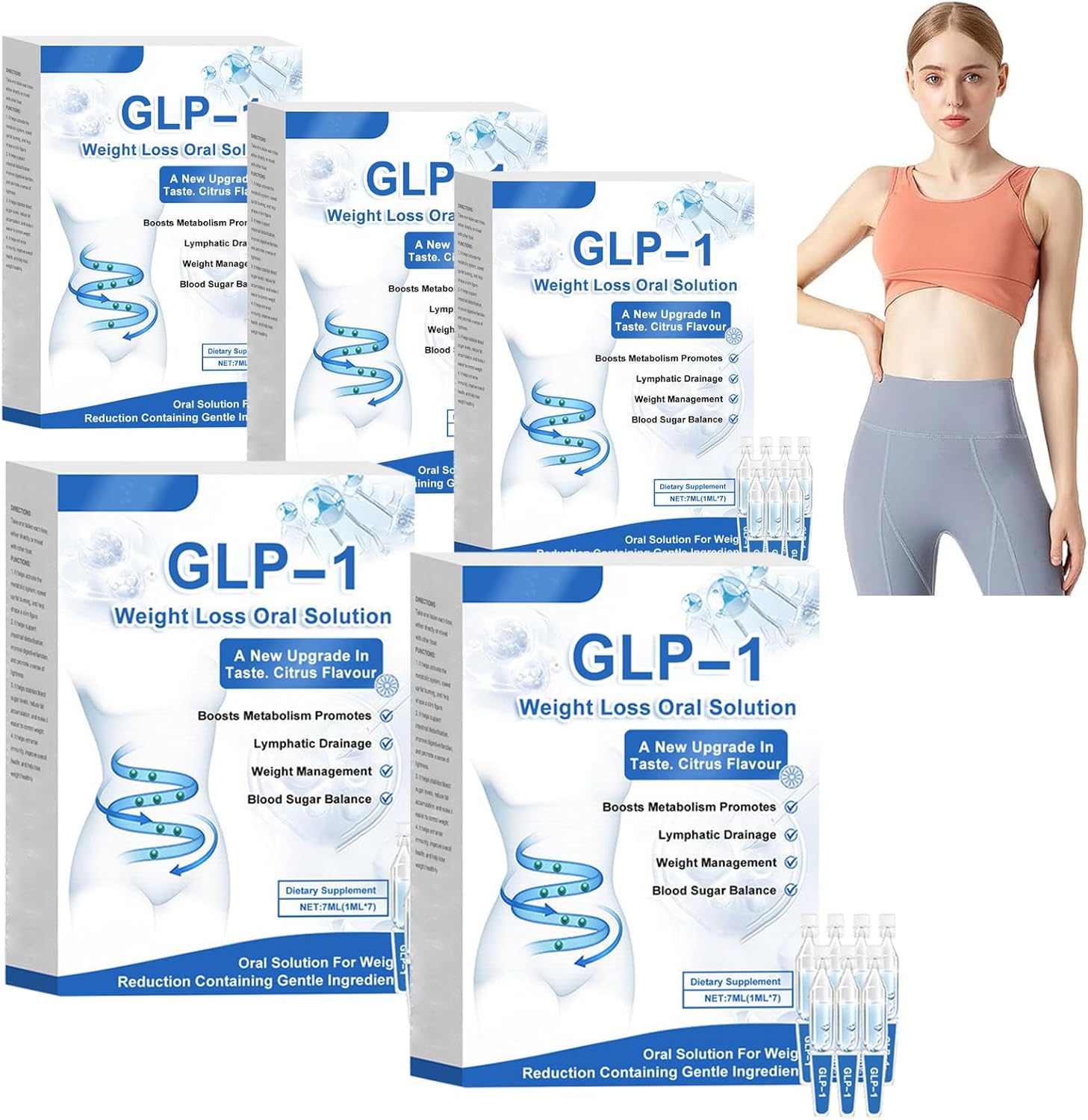 35 Pieces 𝐆𝐋𝐏-1 Pro Oral Solution, Advanced Liquid Oral Drops, Liquid Oral Serum,Portable Natural Extract for Men Women,Suitable for All Body Types,Easy to Use (7 Pieces/Box)