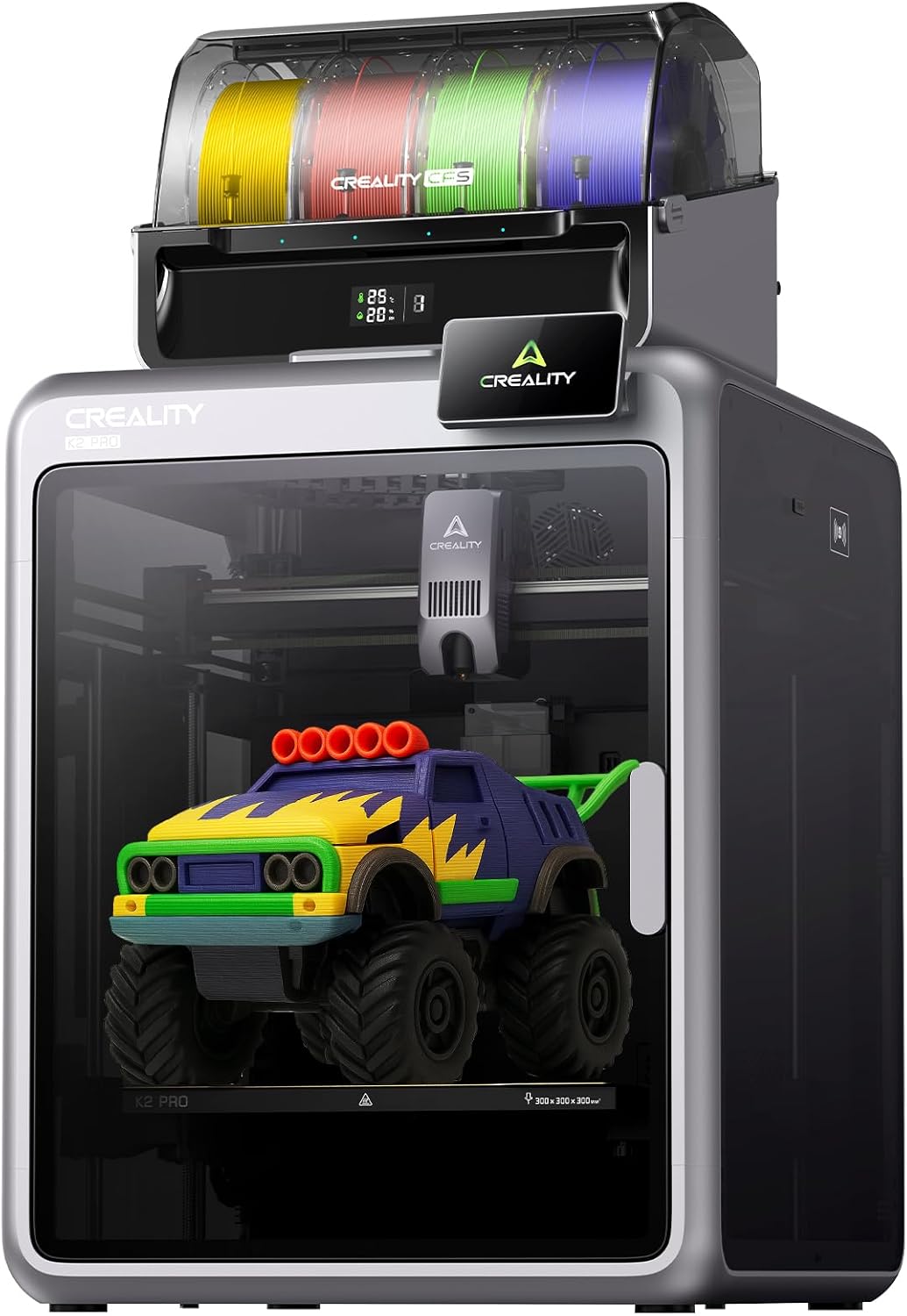 Creality K2 Pro 3D Printer, Multi Color 3D Printing with CFS Dual Al Camera 600mm/s High-Speed Auto-Leveling Creality 3D Printer Build Volume 11.81x11.81x11.81inch (K2 Pro Combo A)