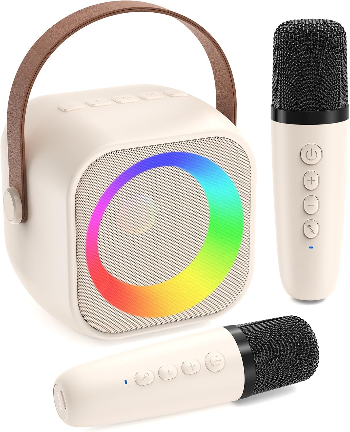 Karaoke Machine 2 Microphones, Birthday Gifts for Girls Toys Age 3-15 Year Old Girls Gifts Kids Microphone Toys for 3-12 Year Old Girl Birthday Presents for Kids