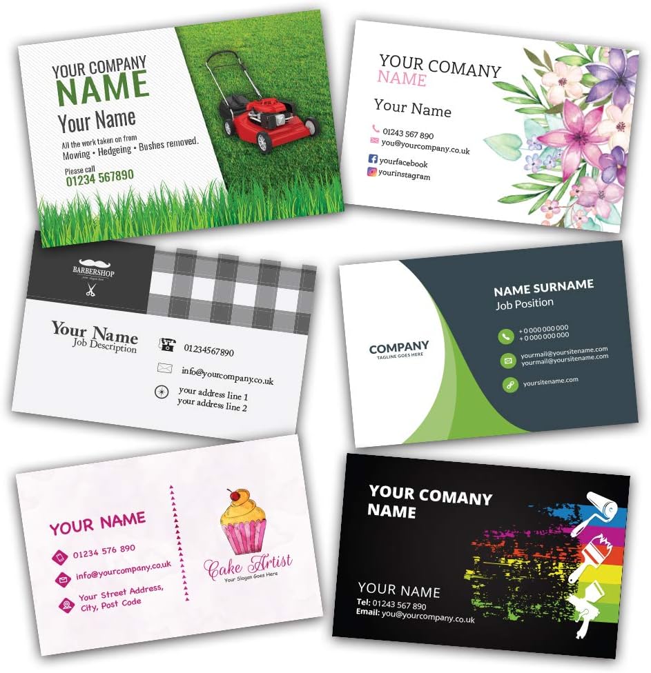 Business Cards Personalised, Free Professional Design templates customised Your Details. Free Proof, Full Colour