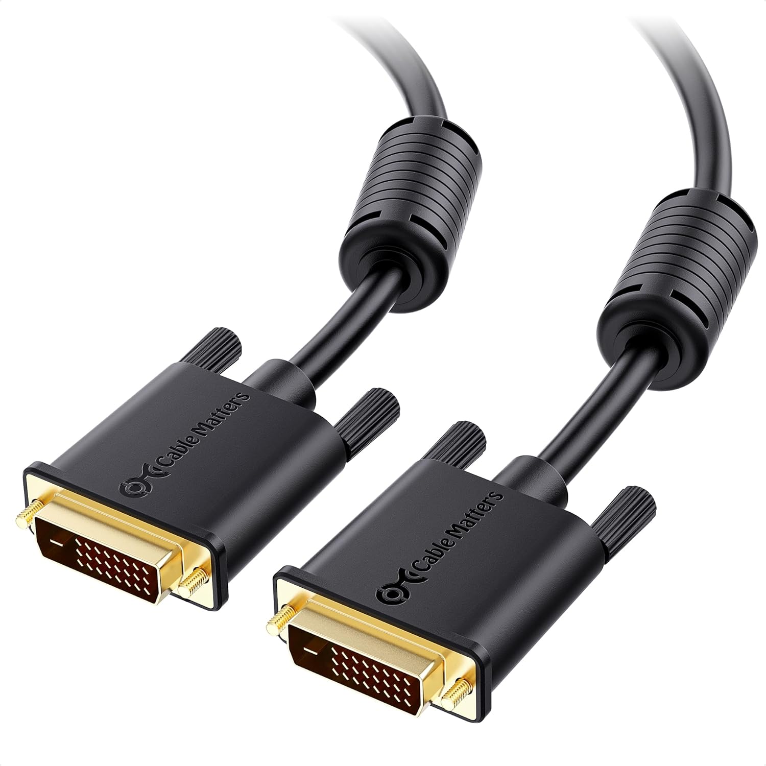 Cable Matters DVI Cable with Ferrites - 6ft, DVI Dual Link Cable