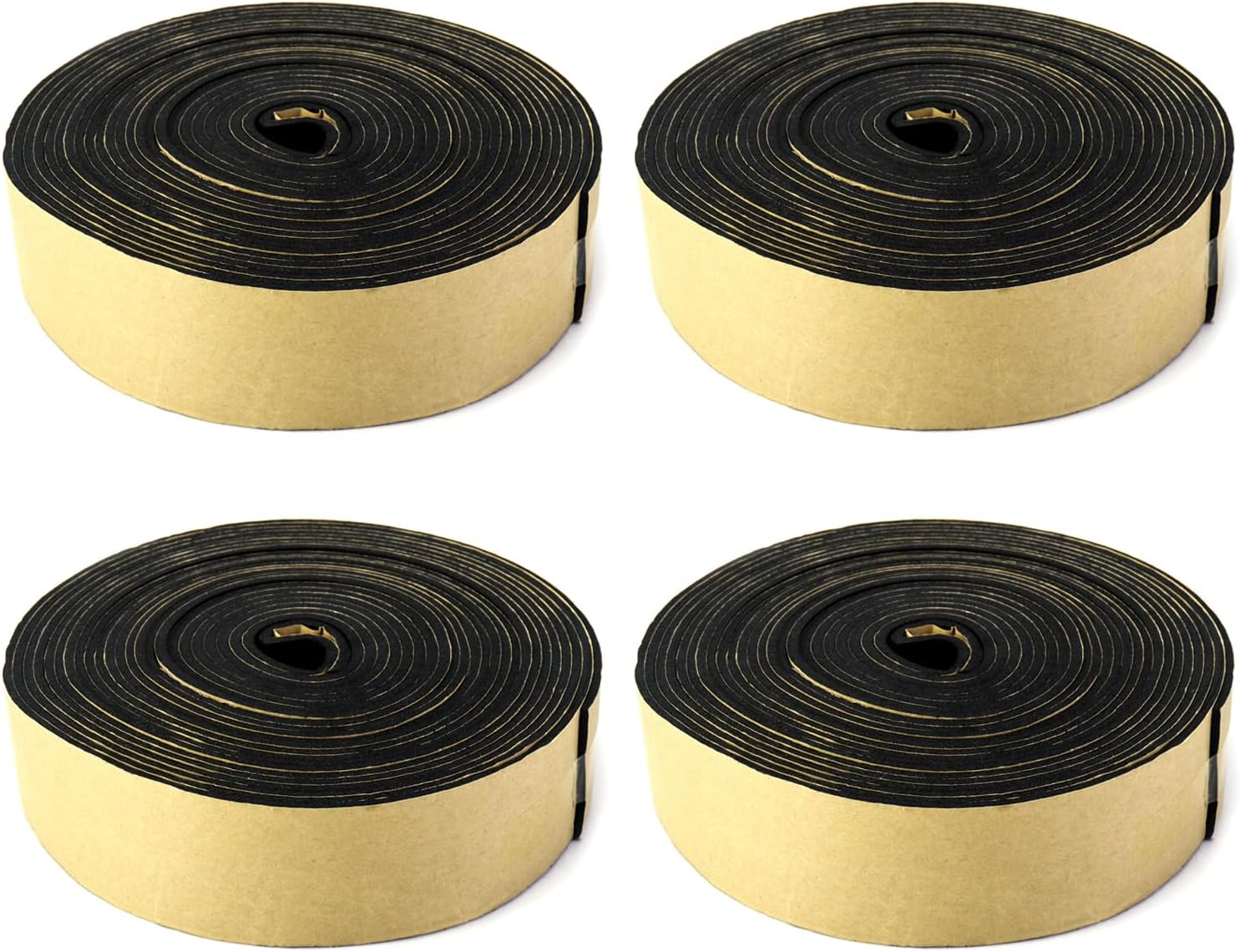 QWORK Pipe Wrap Insulation, 4 Pack Waterproof Foam Insulation Tape Adhesive for Hot or Cold Pipes, 2" x 1/8" x 30'