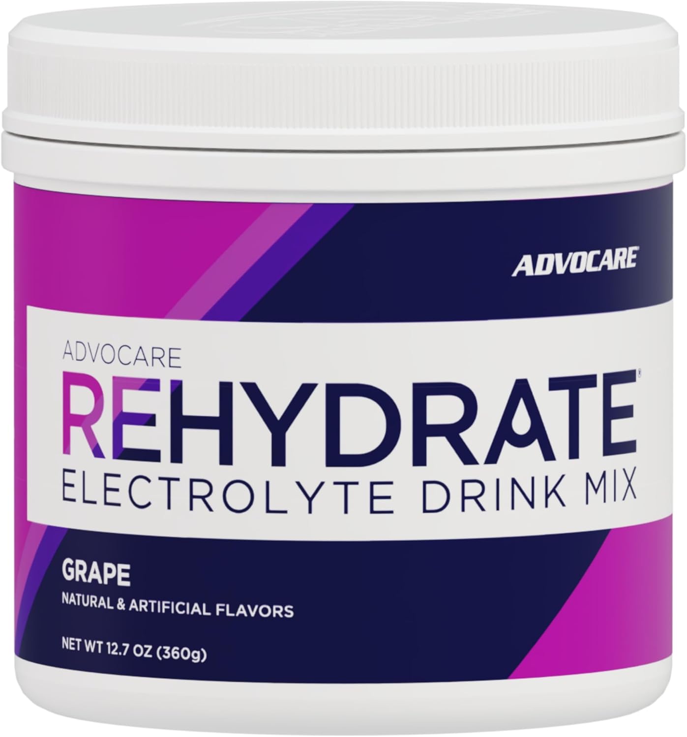 AdvoCare Rehydrate Electrolyte Drink Mix - Hydration & Recovery Drink with Sodium, Potassium & More - Grape, 12.7 oz