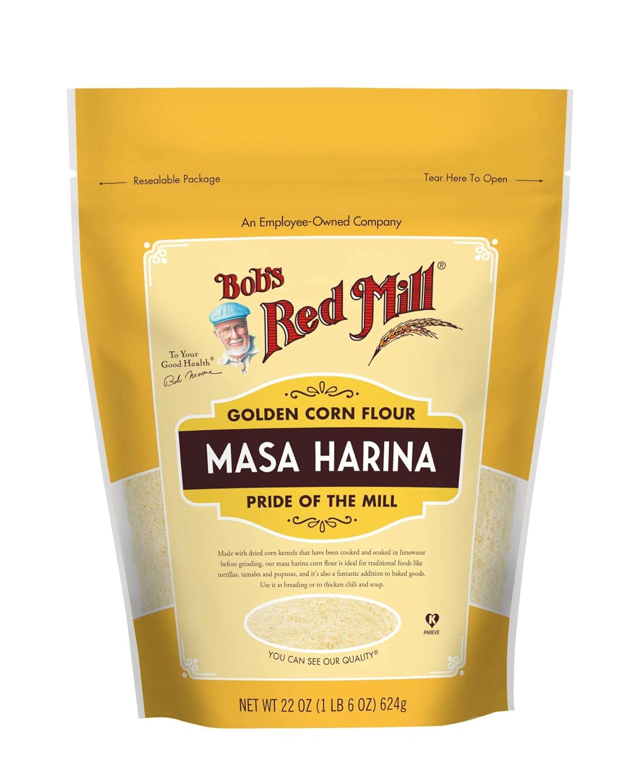 Bob's Red Mill Golden Masa Harina Corn Flour, 22 Oz