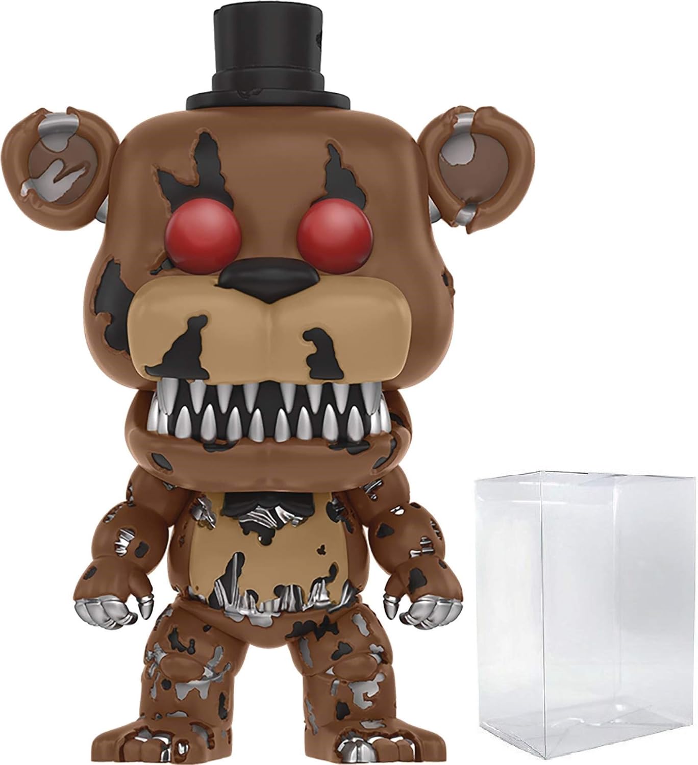 POP Five Nights at Freddy - Nightmare Freddy Funko Vinyl Figure (Bundled with Compatible Box Protector Case) Multicolor 3.75 inches