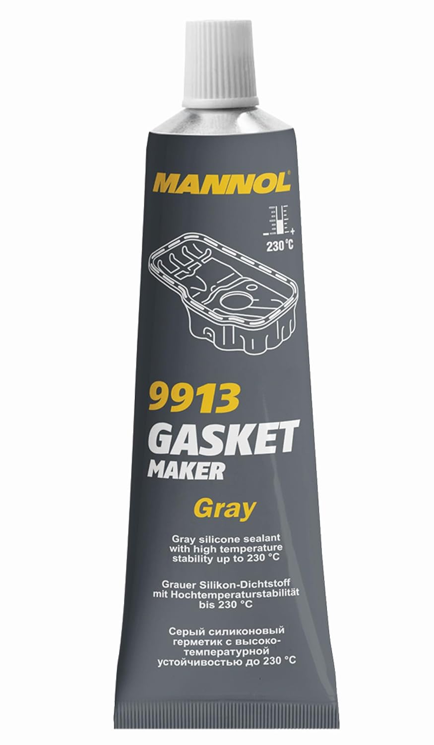 Mannol Gasket Maker for Fuel, 9913, High-Temp RTV Silicone Sealant for Oil Pan, Valve Cover, Thermostat Housing, and Gasket Repairs That Last