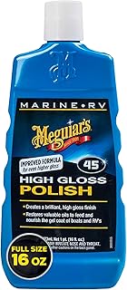 Meguiar's Marine/RV M4516 High Gloss Polish - Professional Grade Boat and RV Polish for a Sleek, High-Shine Finish for Fiberglass & Gel Coat - 16 Oz (Packaging May Vary)