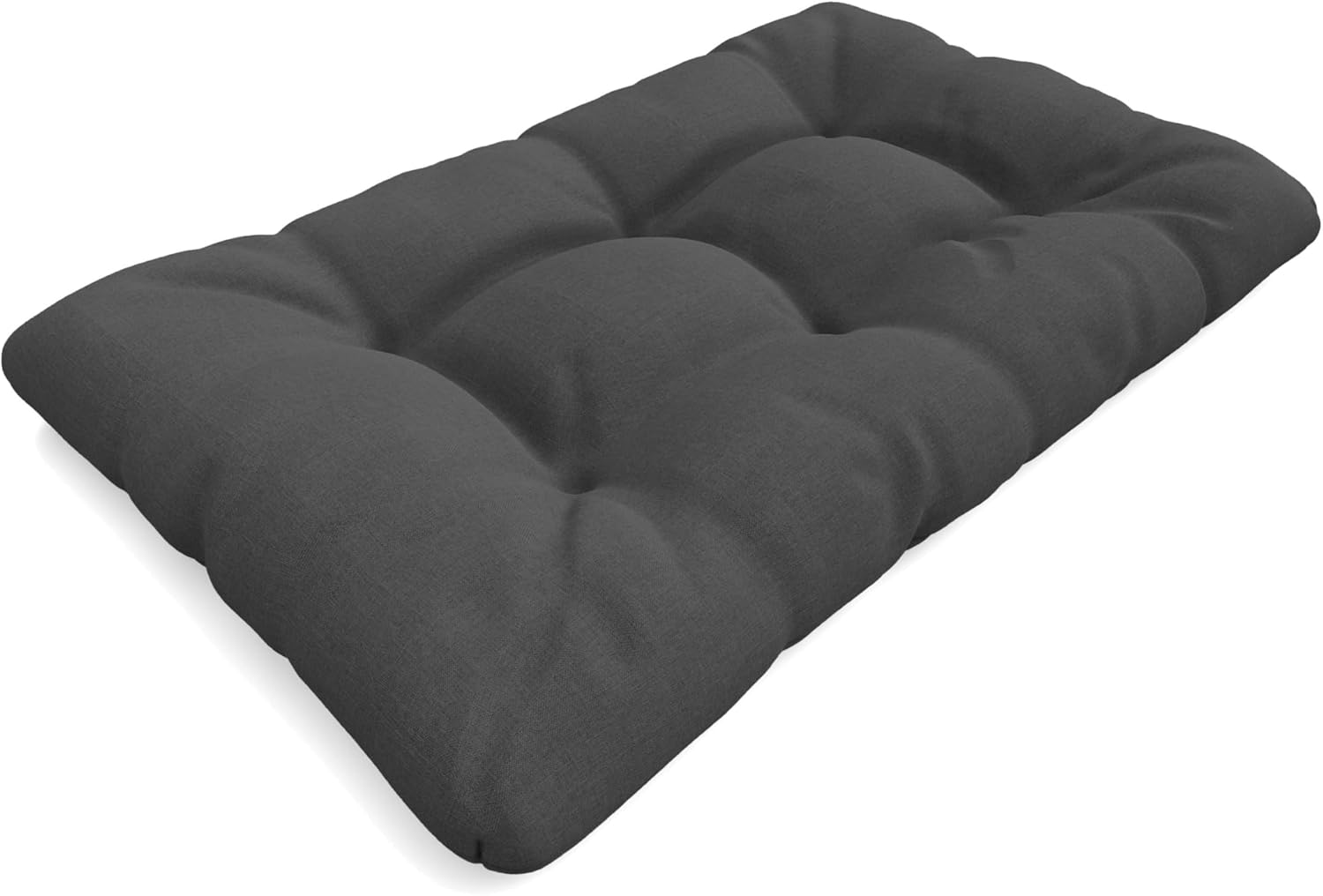 POKAR Euro Pallet Seating Cushion Water-Resistant - 1x Seat Cushion 120x80cm, Cold Foam, Removable Covers, Home and Garden Furniture, for Summer House Sofa, without Pallets, Anthracite