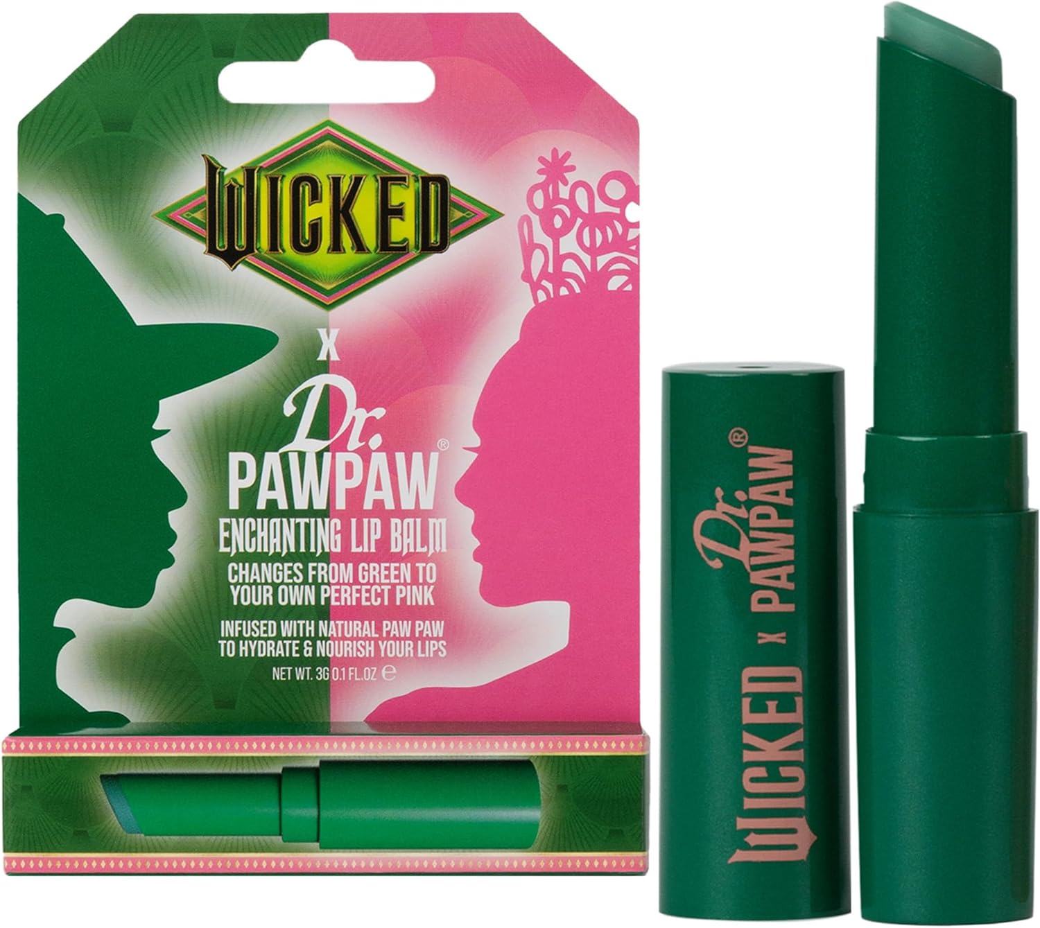 Dr.PAWPAW X WICKED Enchanting Lip Balm – Nourishing & Vegan Lip Care with a Magical Shine – Cruelty-Free & Multipurpose for Soft, Radiant Lips - 3g