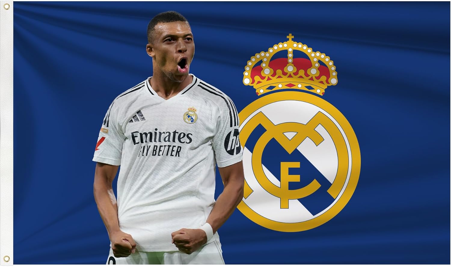 Real Madrid Flag Banner 3x5 FT - Fans Merengues Liga Champions Soccer Durable Indoor or Outdoor Football Soccer 2 Grommets