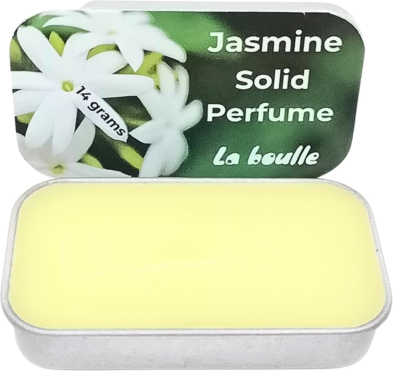 Jasmine Solid Natural Perfume Balm. For Sensitive Skin. Handmade Natural Cosmetics. Vegan. UK.