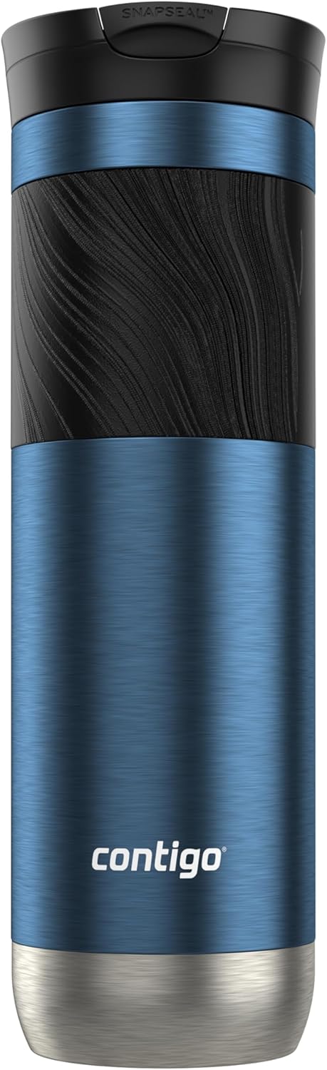 Contigo Byron 2.0 Stainless Steel Travel Mug with SNAPSEAL™ Lid and Grip 24 oz Blueberry