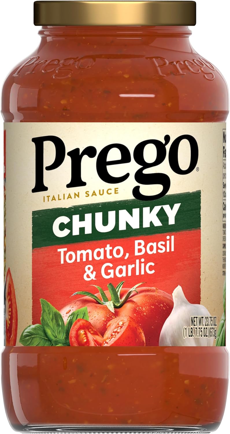 Prego Chunky Tomato, Basil and Garlic Noodle Sauce, 24 oz Jar