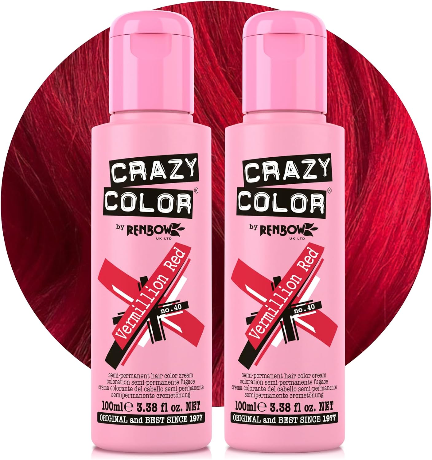 Crazy Color Vermillion Red Hair Dye Duo 200ml