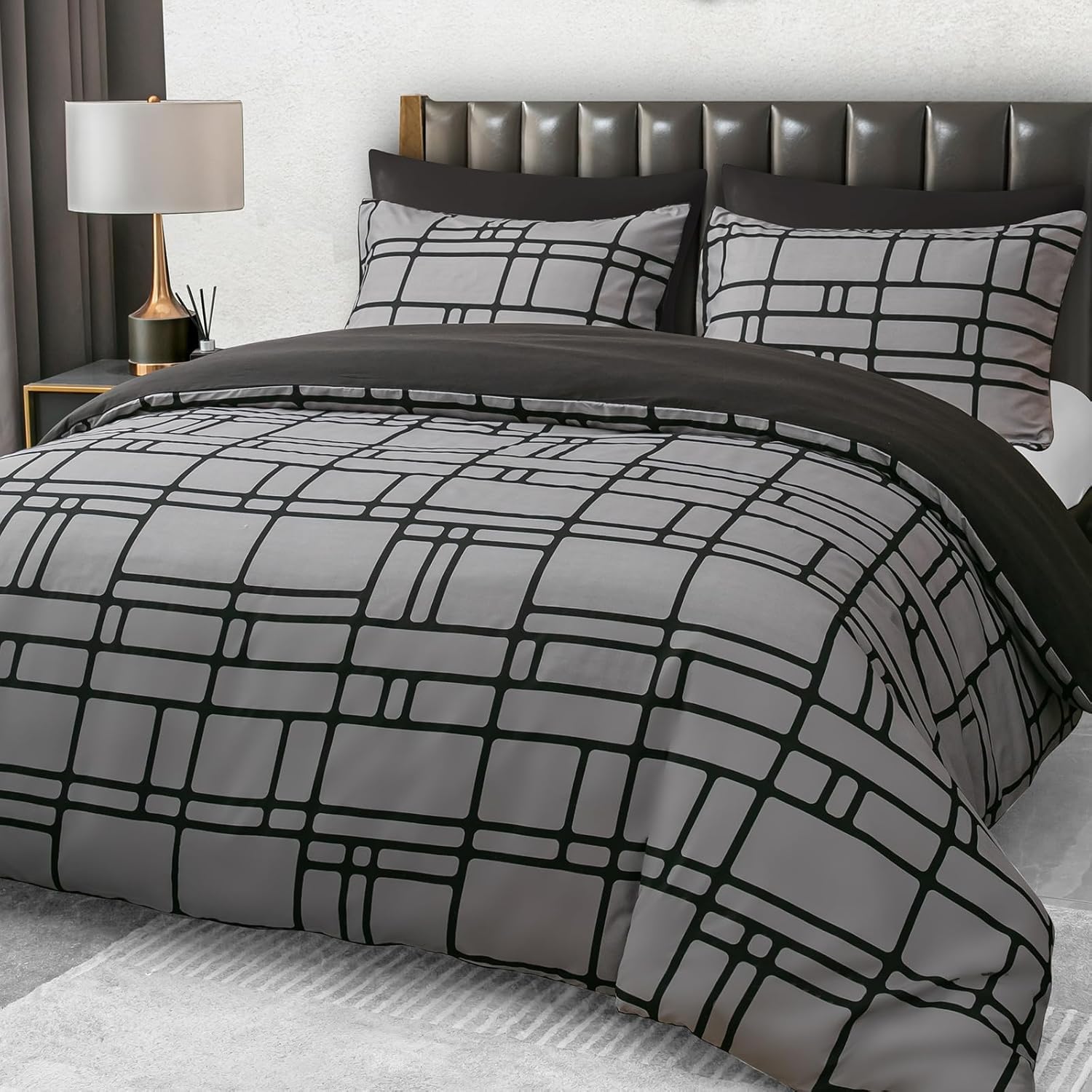 Pamposh King Size Duvet Cover Sets Premium Brushed Microfiber Duvet Cover King Size Ultrasoft Hypoallergenic Reversible Non Iron Luxury Bedding Set With Zipper Closure