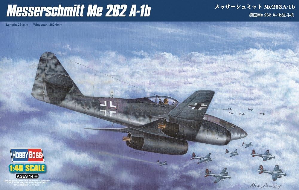 Hobbyboss 1:48 Scale Me 262 A-1b Assembly Kit
