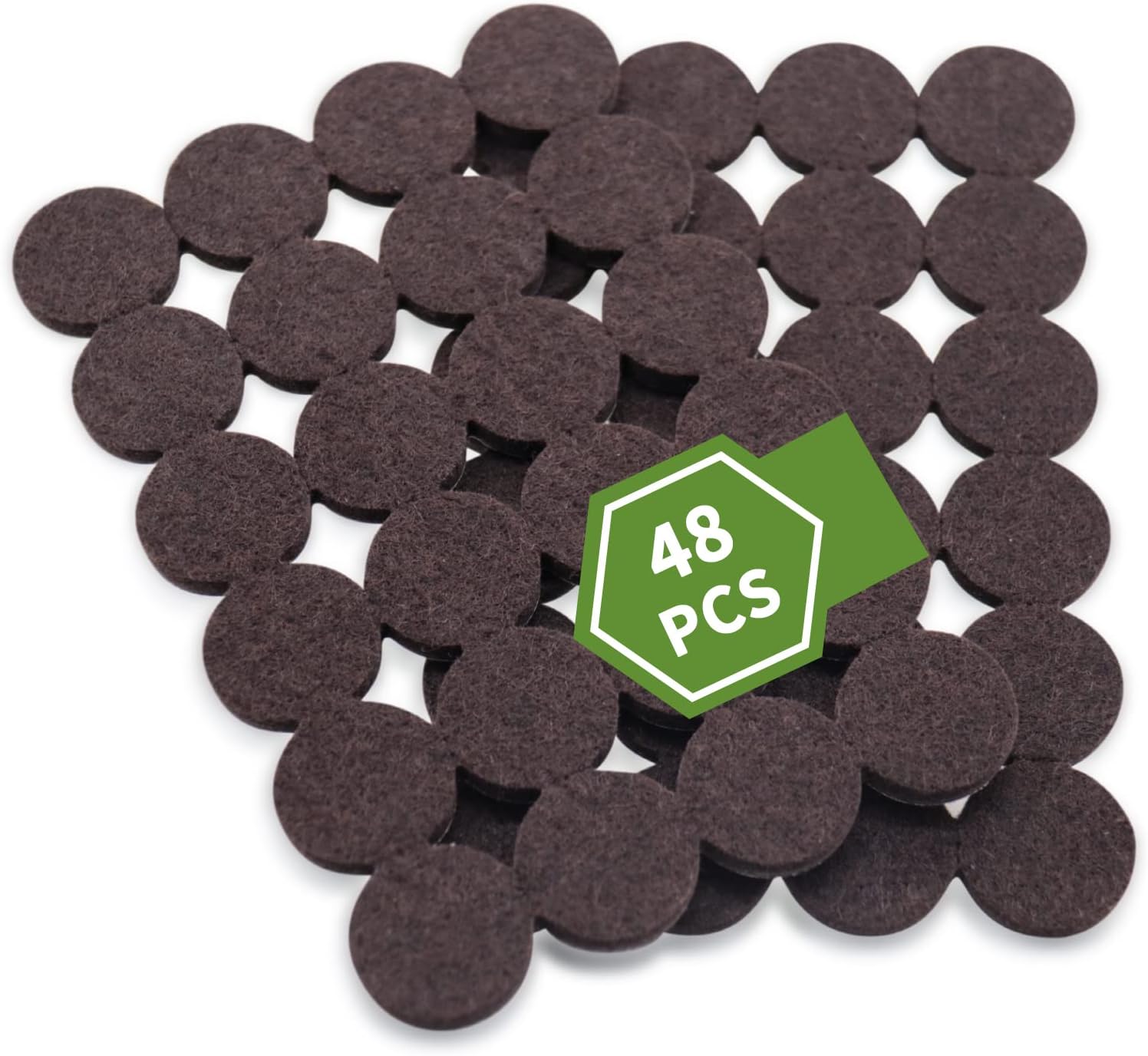 Felt Furniture Pads for Hardwood Floors 48 PCS, Furniture Pads, Floor Protectors for Hardwood Floors, Felt Pads for Furniture, Round, Dark Brown