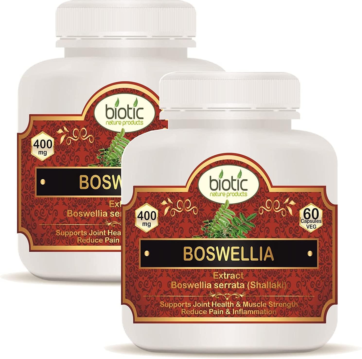 Biotic Boswellia Serrata Capsules (Shallaki) Extract 400mg - 120 Veg Capsules