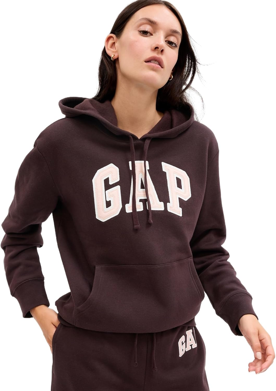 GAP Women's Logo Hoodie Hooded Pull-on Sweatshirt