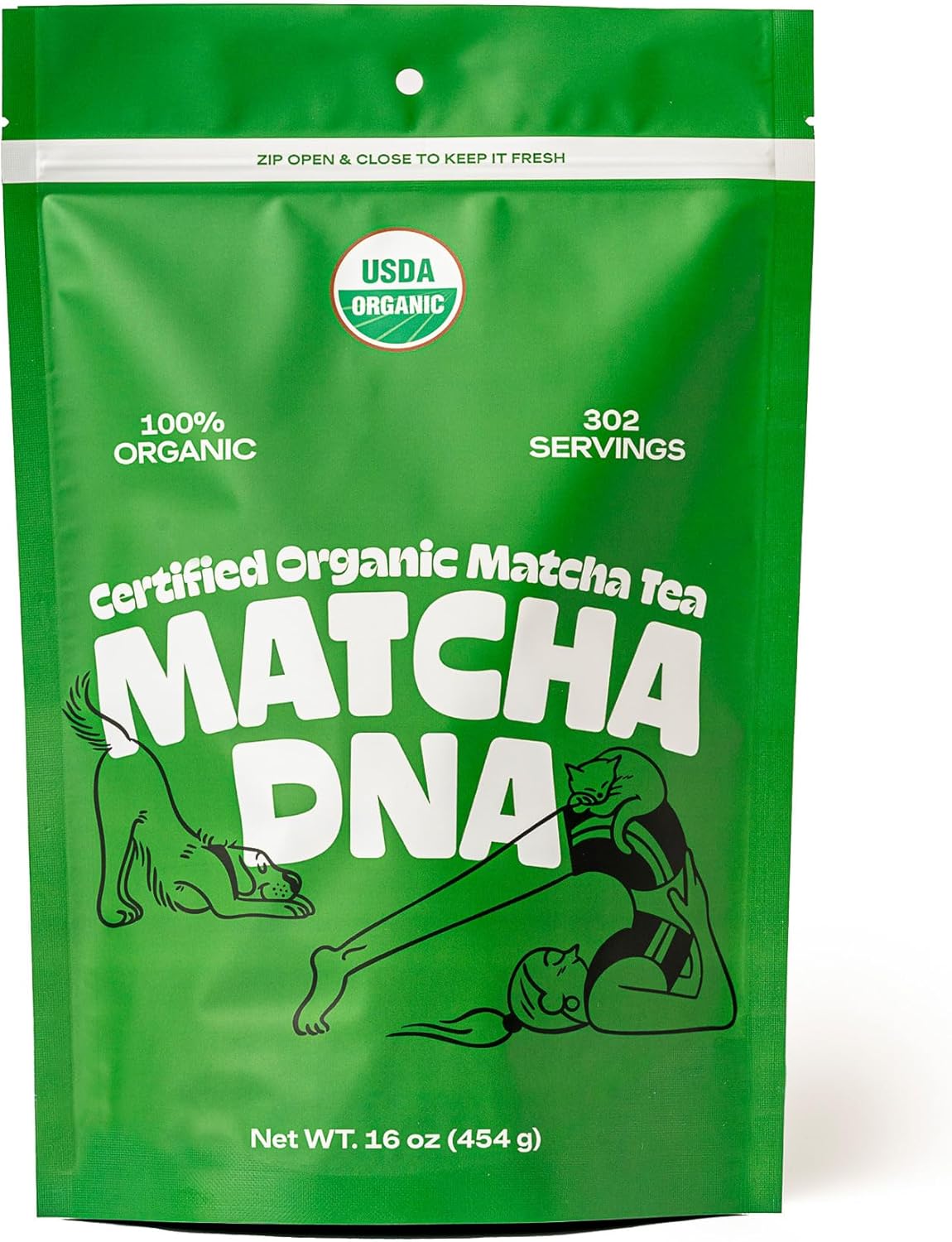 MatchaDNA Organic Culinary Matcha Green Tea Powder 16 oz