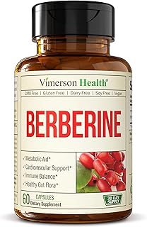 Berberine Supplement with Third Party Tested Berberine 1200mg Per Serving - Berberine HCl Supports the Immune System, Cardiovascular & Gastrointestinal Function & Metabolic Aid. Vegan & Vegetarian