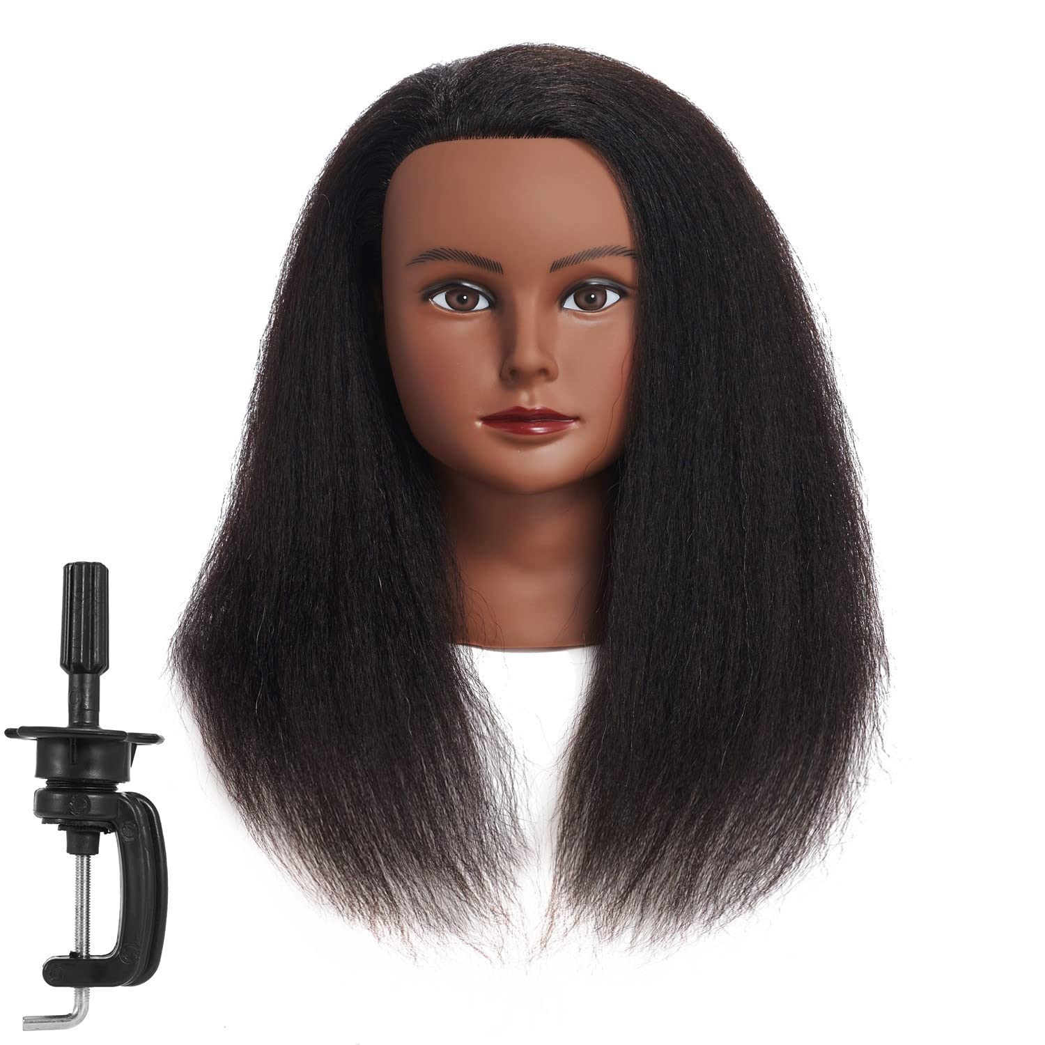 14-16 inch 100% Real Hair Mannequin Head for Hairdresser