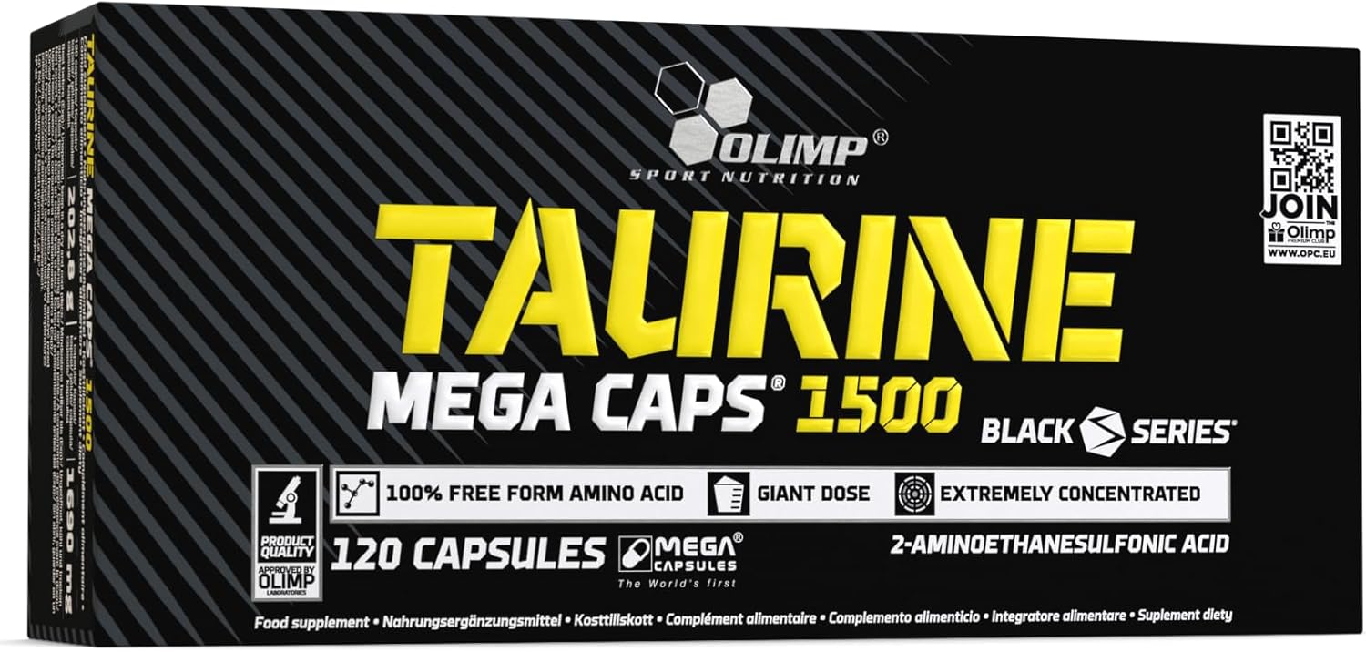 OLIMP SPORT NUTRITION Olimp Labs Taurine Capsules, 1500 mg, Pack of 120 Mega Capsules