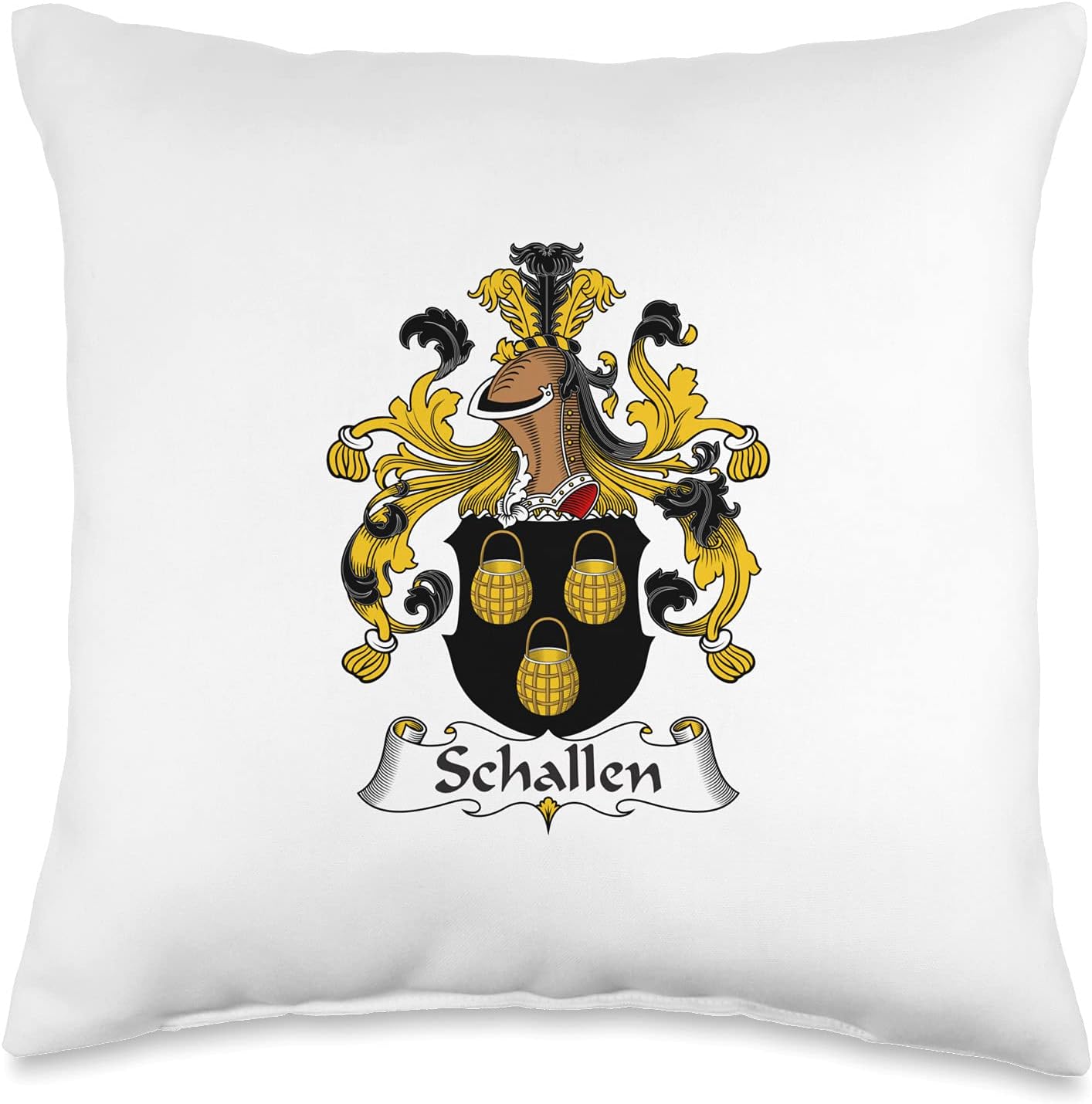 Schallen Coat of Arms - Family Crest Throw Pillow