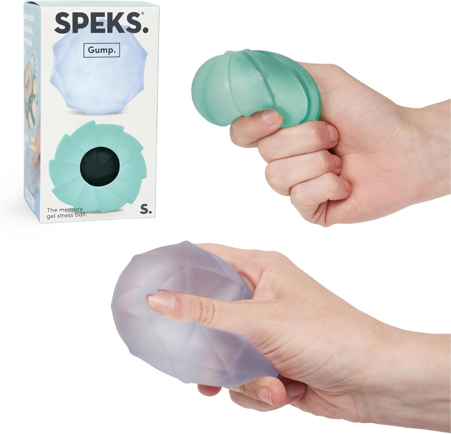 Gump Surface Gel-Filled Stress Ball | Ultra-Squishy Fidget Toy for Stress Relief & Focus | Anxiety Ball for Adults & Teens | Sensory Squeeze Toy | Cool Mix 2 Pack