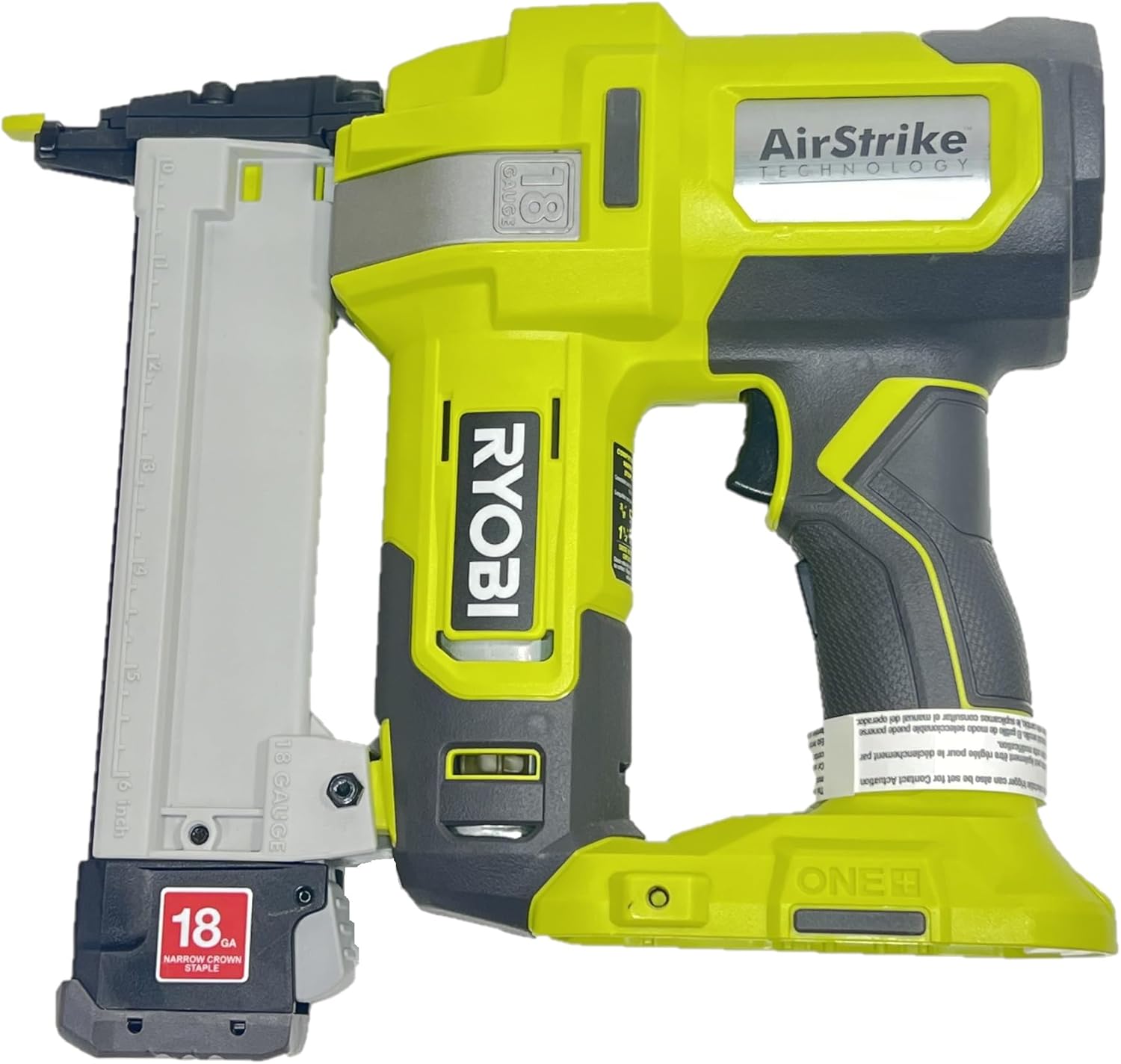 RYOBI ONE+ 18-Gauge Cordless AirStrike Narrow Crown Stapler P361 Green