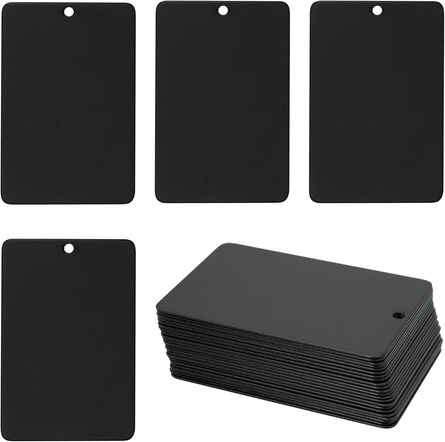 StayMax Anodized Aluminum Engraving Blanks 2x3 Inch 25 Pack (Black)