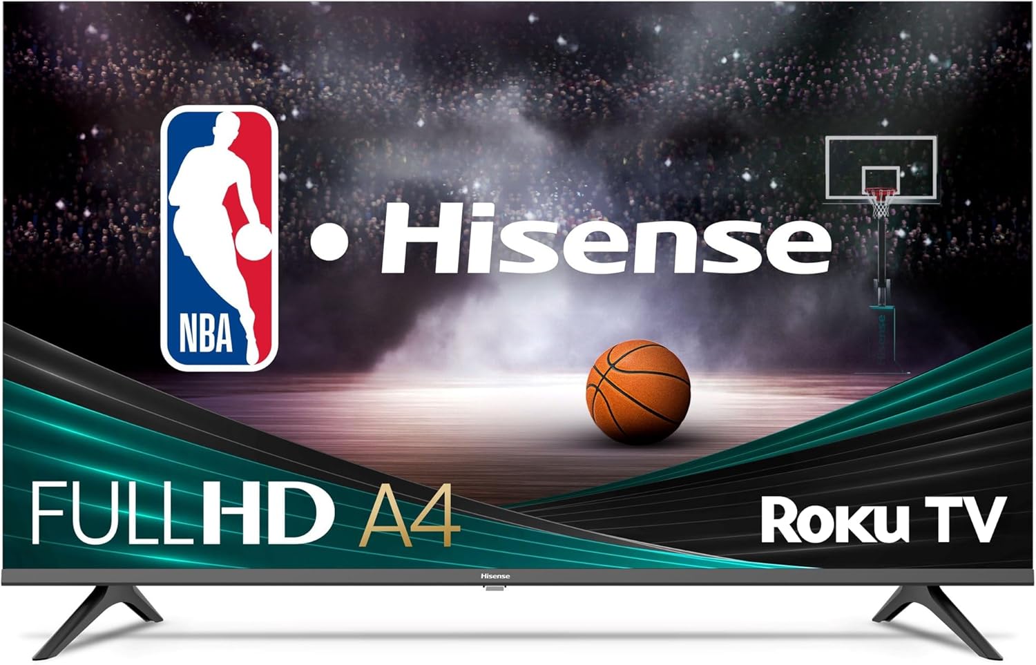 Hisense 43-Inch Class A4 Series FHD 1080p Smart Roku TV with Alexa Compatibility (43A4NR, 2024 Model) - Dolby Audio, Slim Bezel Design, Google Assistant