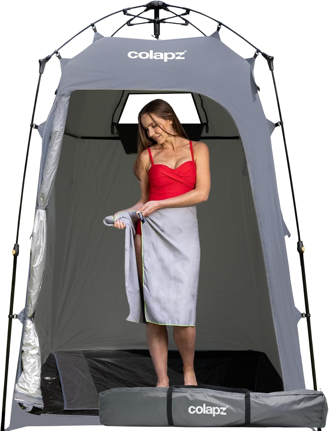Colapz Camping Shower Tent, Pop Up Toilet Cover with Additional Storage, Great as Privacy Shelter or Portable Outdoor Changing Room