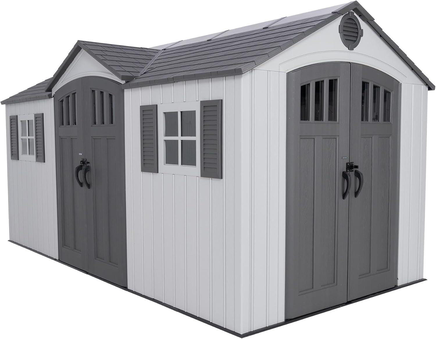Lifetime Dual Entry Outdoor Storage Shed, 15 x 8 Foot