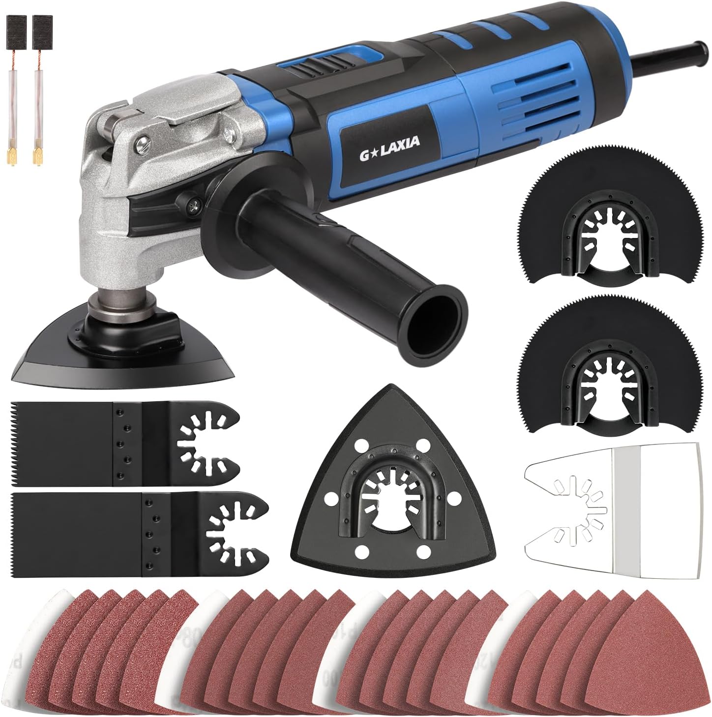 Oscillating Tool, 3.5A Oscillating Multi Tool with with Quick Clamp System Change, 4° Oscillation Angle, 31 Piece Accessories Scraping, Grinding, Sanding, Cutting