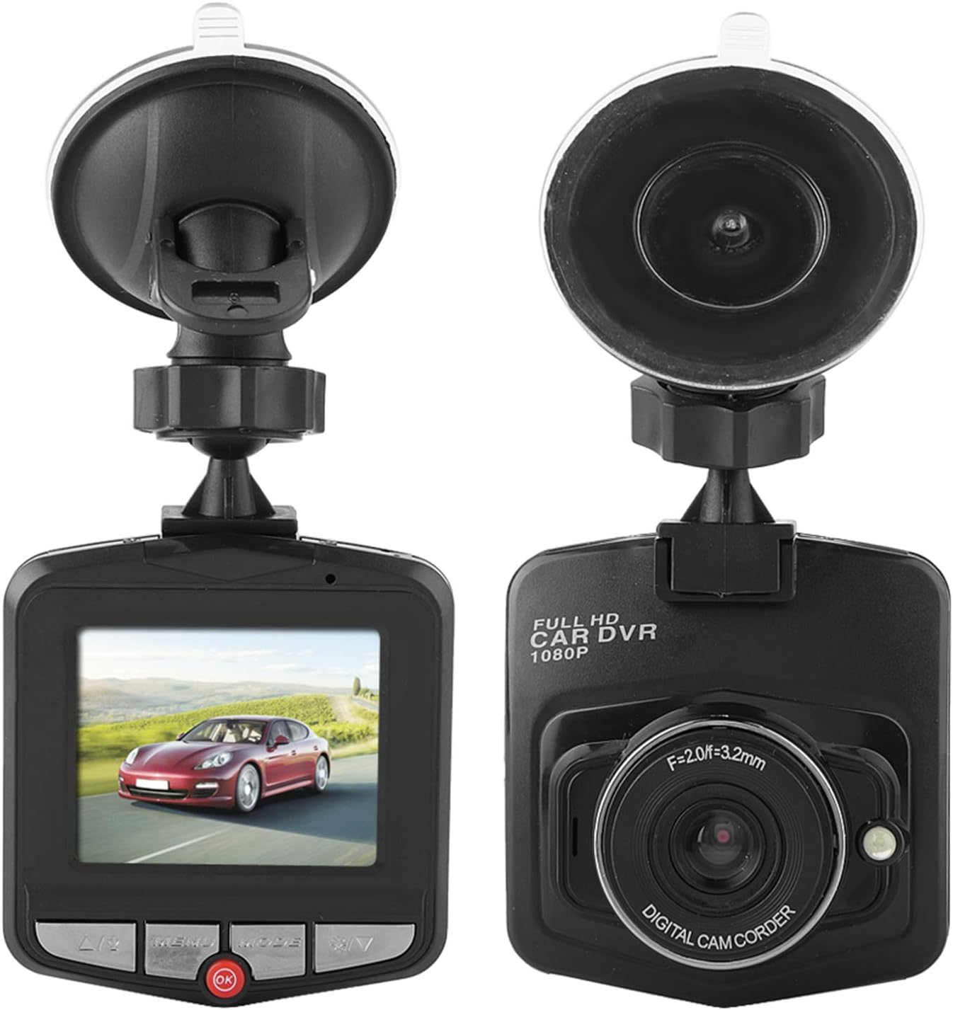 2.2inch Car DVR Camera Car Driving Recorder 170° Digital Driving Video Recorder 1080P Front and Inside Dashcam for Cars