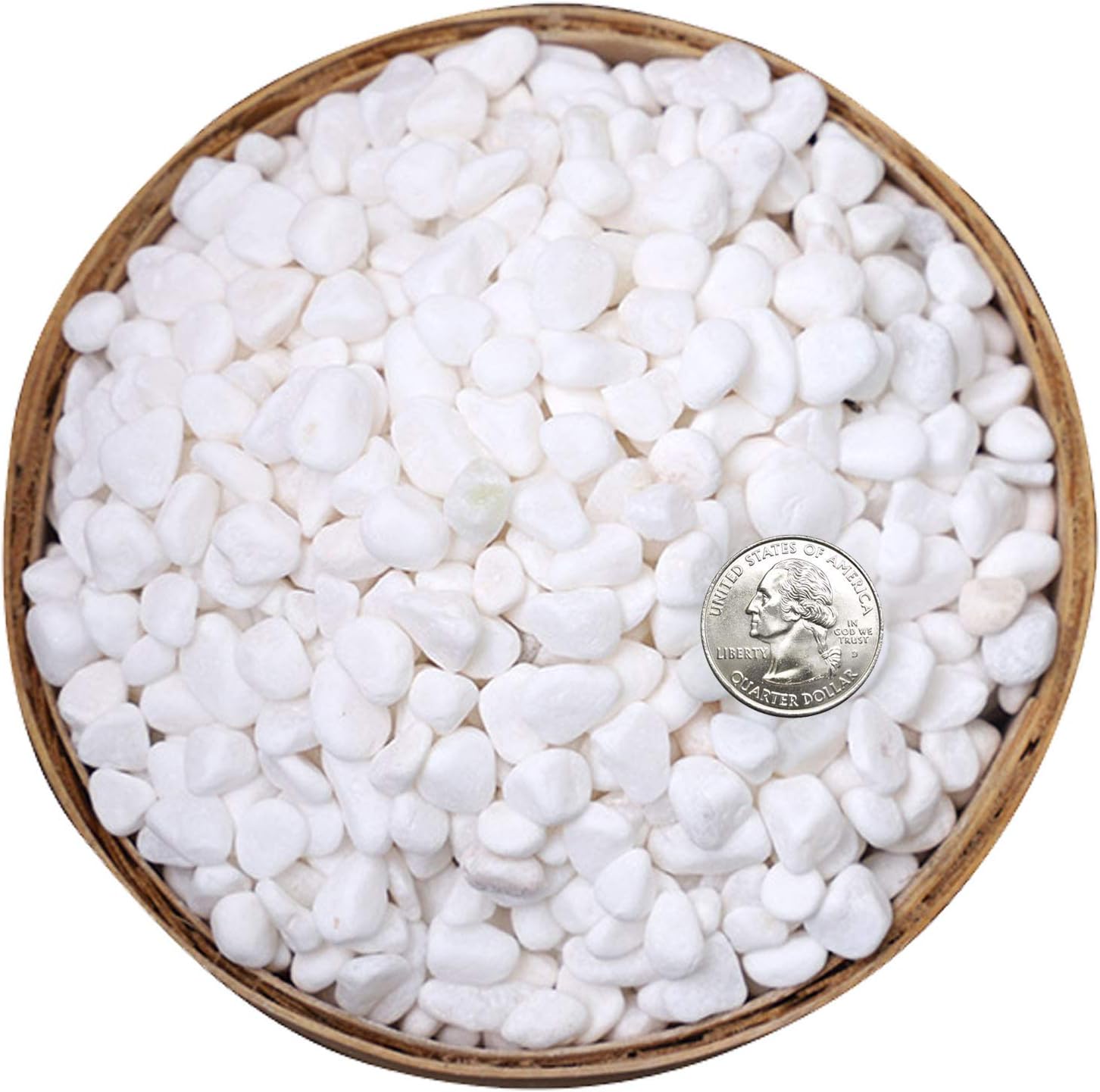 3.96 lb White Decorative Stones,0.23-0.35in Natural Gravel Rocks for Plant Pots,Small River Rocks for Landscaping, Vase Fillers,Succulents,Aquarium and Garden Decoration