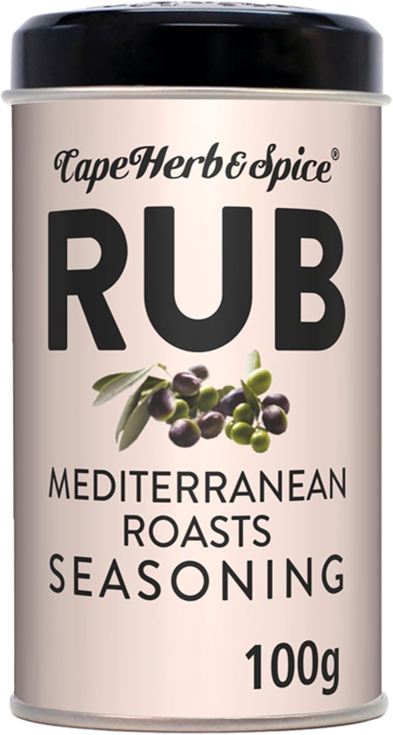 Cape Herb & Spice Rub Mediterranean Roasts Seasoning Condiment Made With Natural Ingredients, 100 g Tin (Pack of 1)