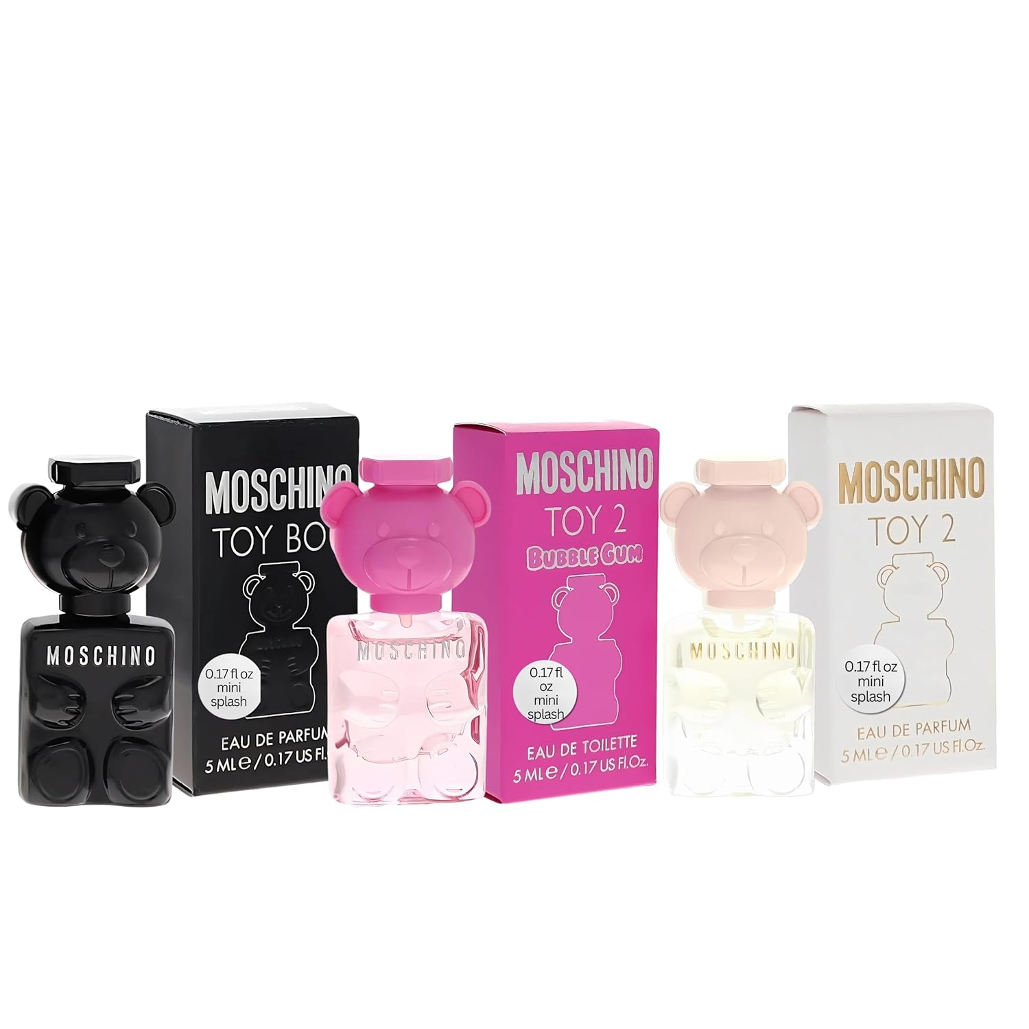 MOSCHINO Perfume for Women Variety Mini Splash Giftset - Bubble Gum,Toy 2,Toy Boy