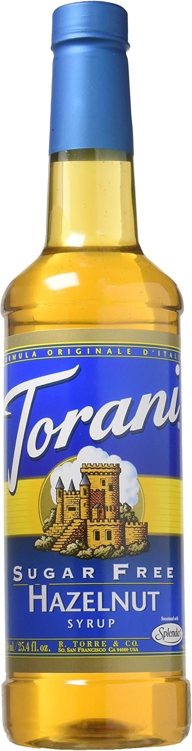 Torani Sugar-Free Syrup, Hazelnut, 25.4-Ounce Bottle