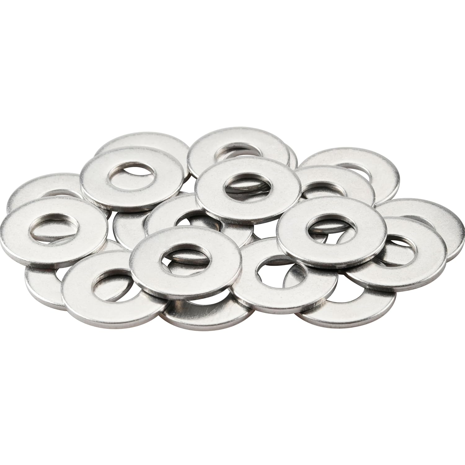 Gendewiner M8 Washers M8 x 16x1.6mm Large OD Plain Wide Metal Round Flat Spacer Repair Washer 304 Stainless Steel Washers(20 Pack) For Screws Bolt