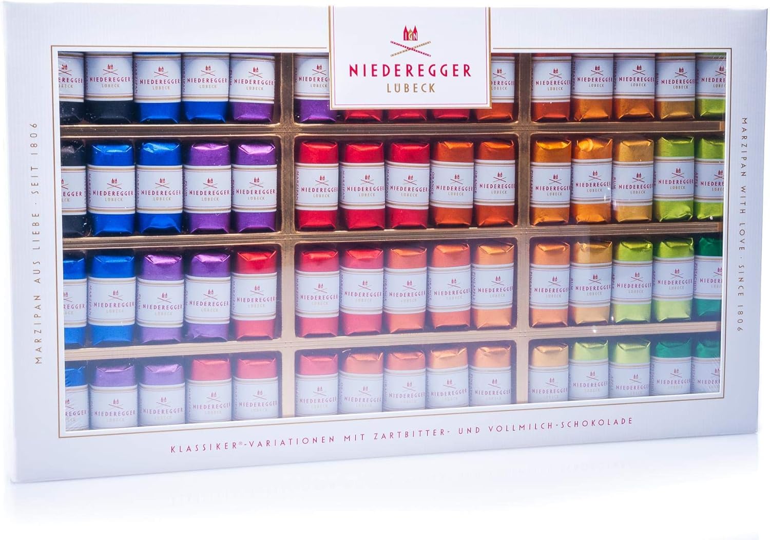 Niederegger Marzipan Mini Loaves Gift Box, Chocolate, 750 g (60-Piece)