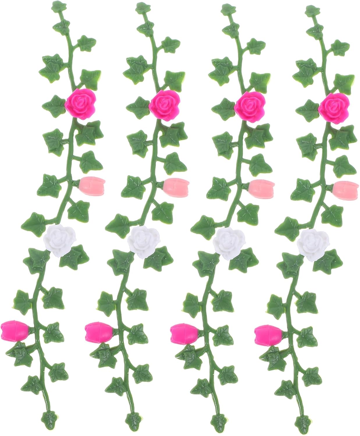 TOYANDONA Miniature Garden Accessory Dollhouse Decor Realistic Artificial Flower Vines Mini Plants