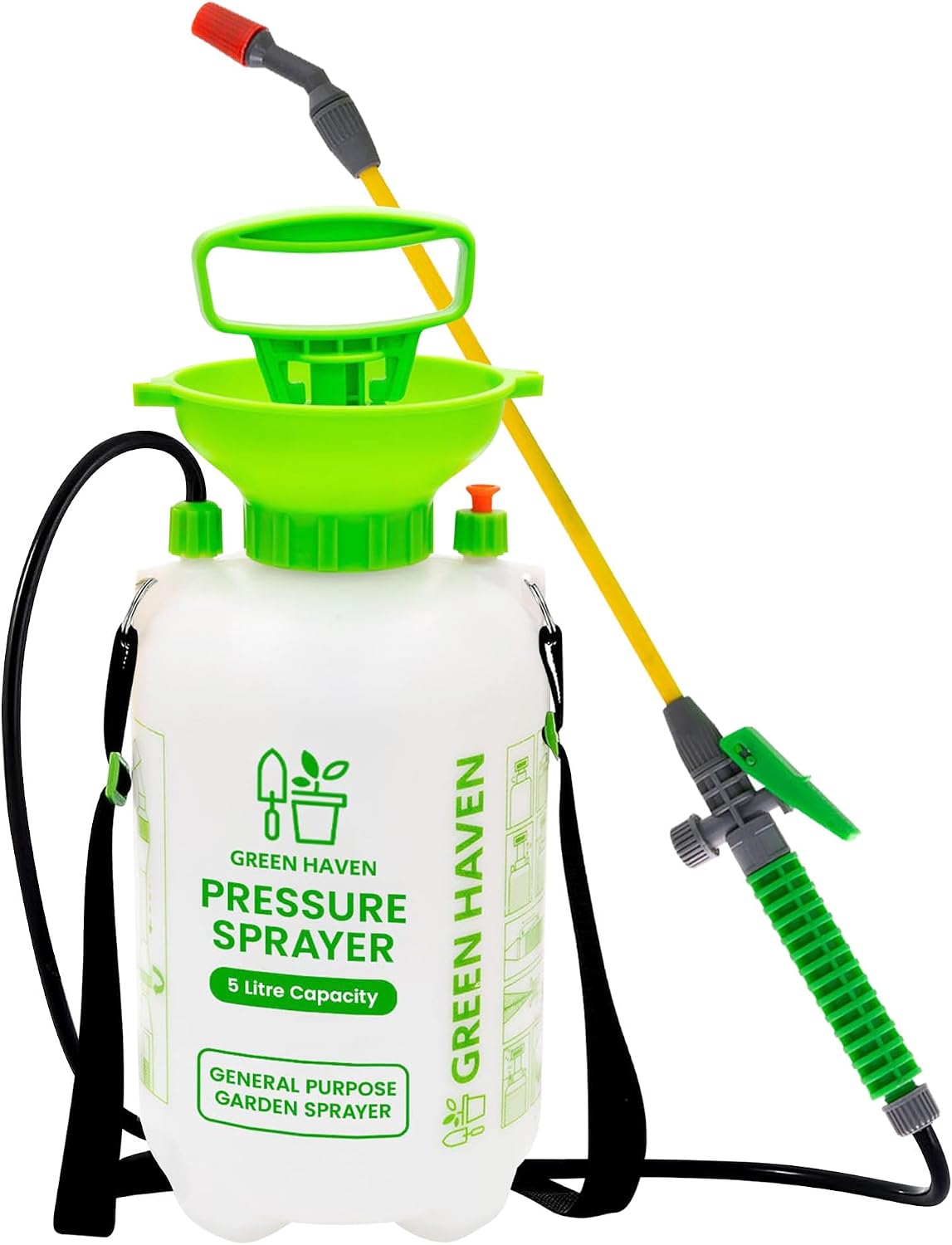 Green Haven garden sprayers 5 litre pressure | pump sprayer weed killer 5l